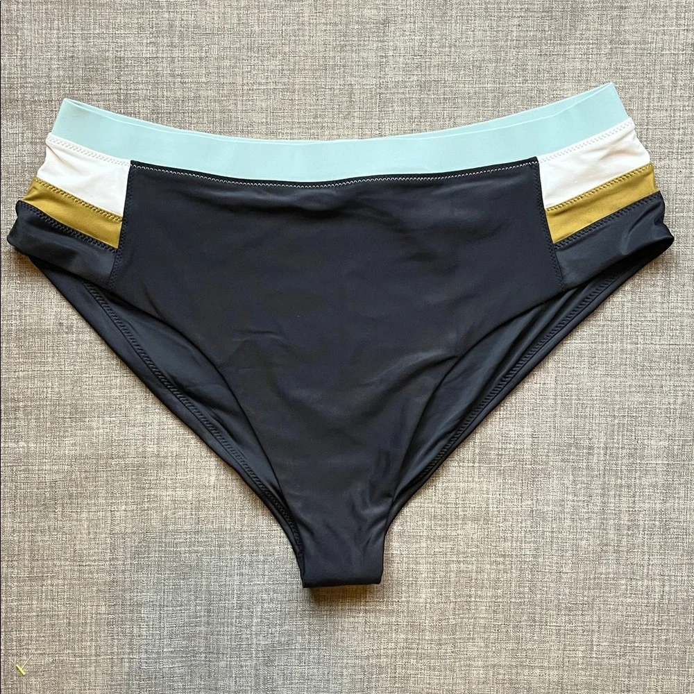 Prana Baja Bound Color Block Bikini Set L/XL New
